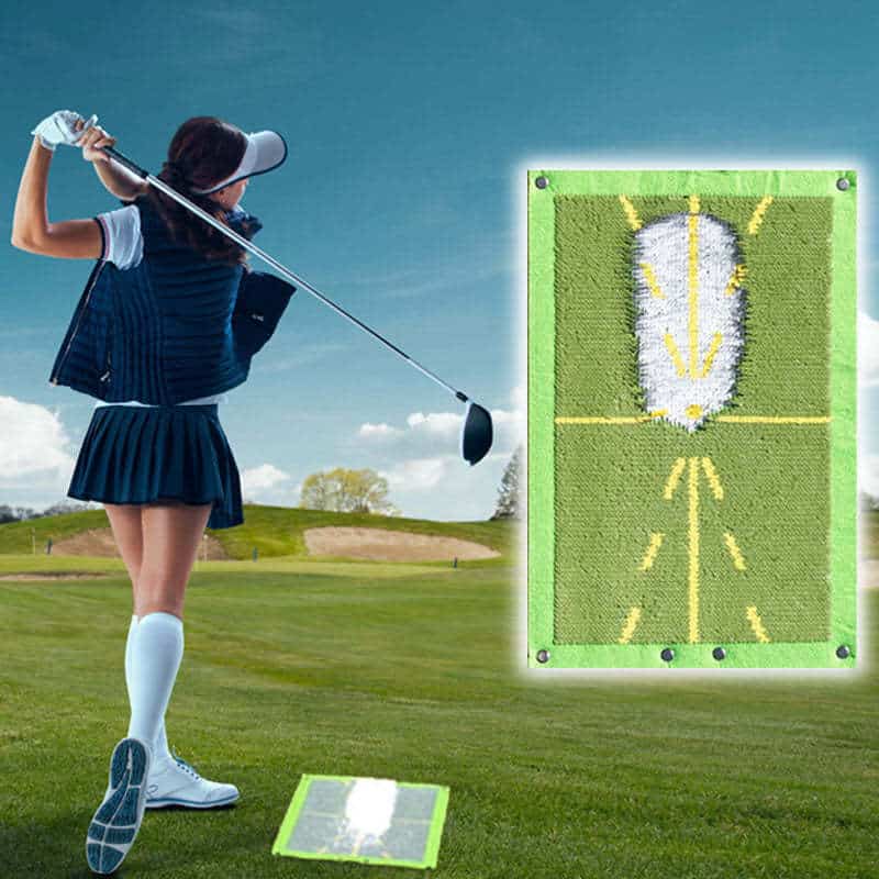 Portable Golf Training Mat For Swing Detection Batting Ball Trace Directional Detection Mat Swing Path Pads Swing Practice Pads