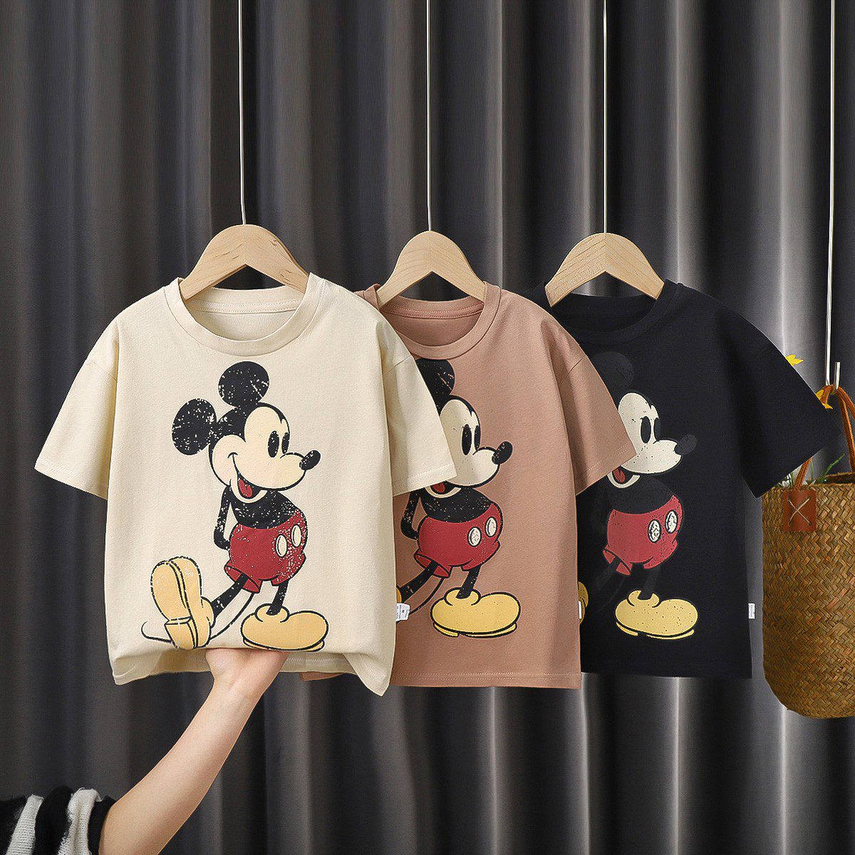 Brand Baby Kids T-shirts 100% Cotton Clothing Tops For Summer Wear T Shirt Kids Children Girl Boy Cartoon Character Mickey Tops