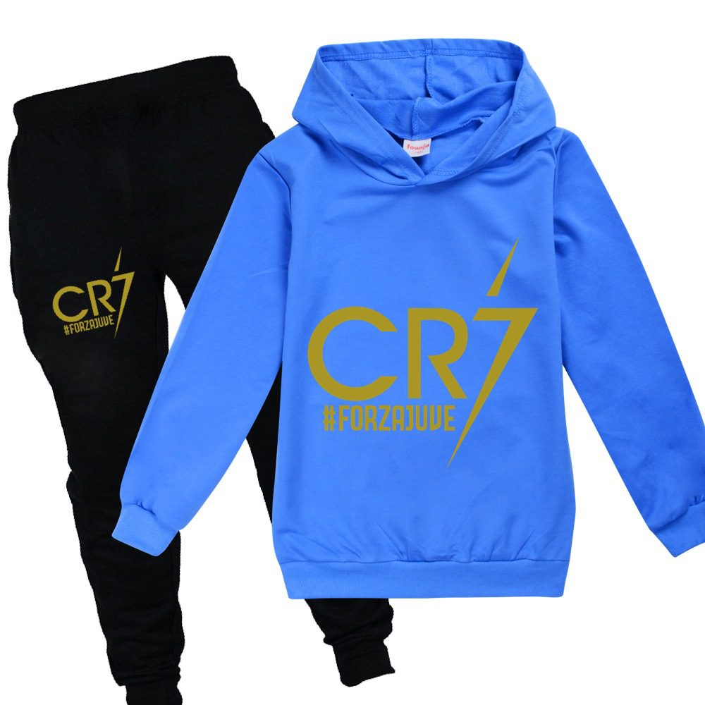 Cr7 Kid's Football Idol Clothes A Self-disciplined Hoodie Suit Suitable For Sports And Leisure Xmas Birthday Gift For Children